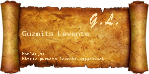Guzmits Levente névjegykártya