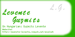 levente guzmits business card